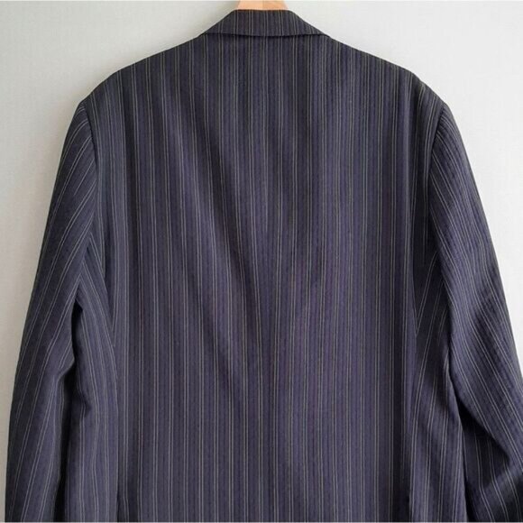 PAUL BETENLY Biella Italy Blazer Jacket Pin-Stripe Navy Men's Sz 44 L - Picture 8 of 16